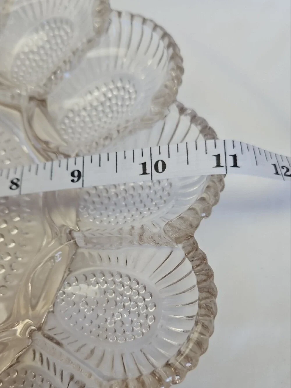 Vintage Hobnail 1950's Devilled Egg/relish Tray.